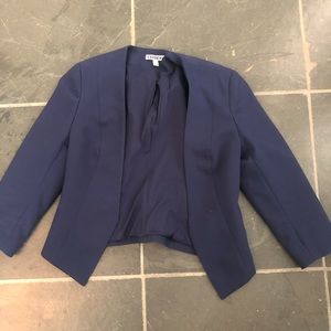 Navy Crop Blazer